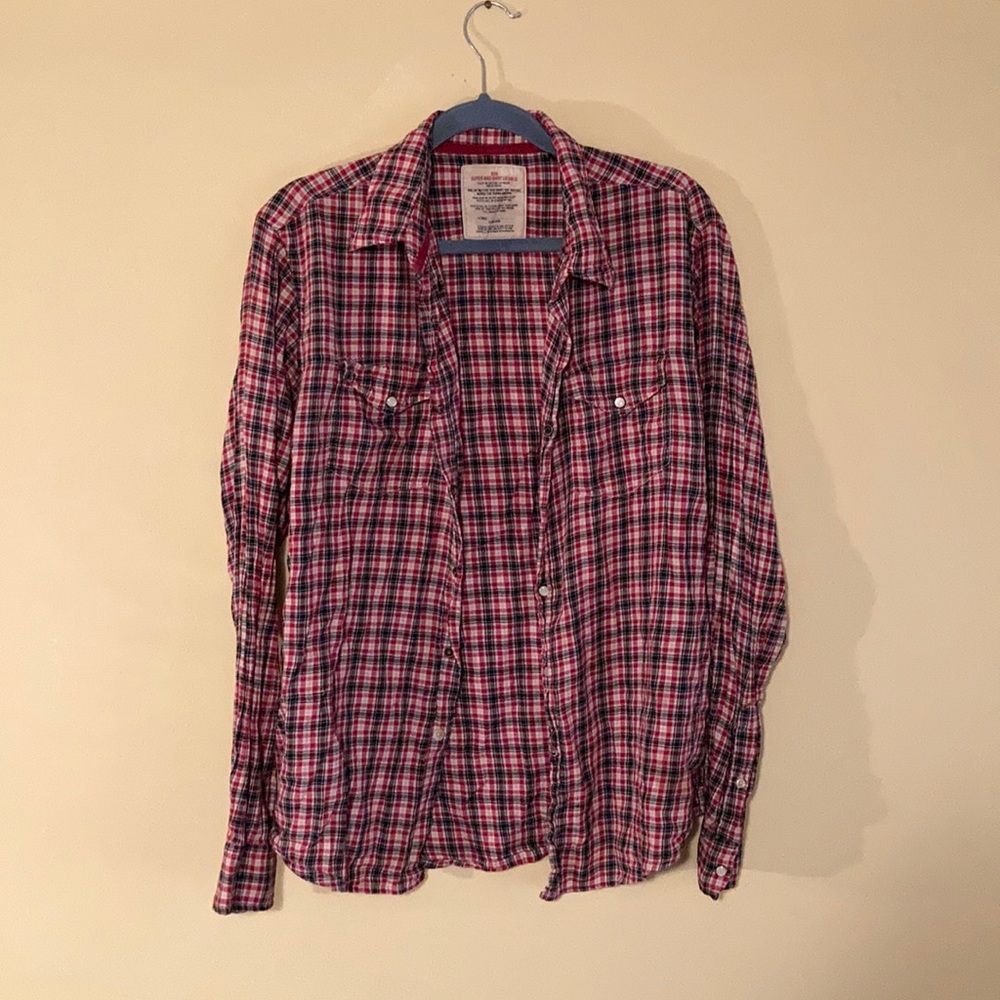 Red Plaid Button Up